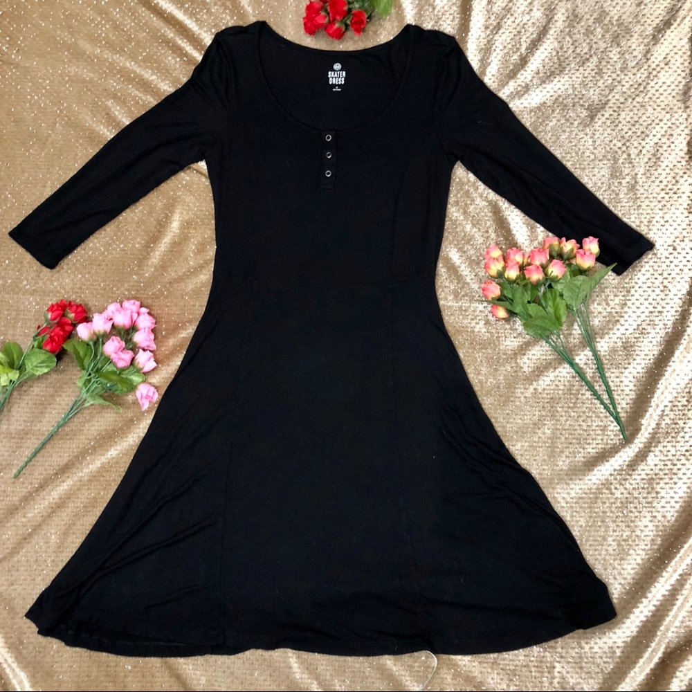 SOLD SO Black Skater Dress